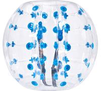 VEVOR Bump Ball gonflable Bumper Bumper Ball 1 pc 1,2 m x 1,03 m, Balle de collision humaine, balle rebondissante en PVC pour le corps, pour les activités de plein air, transparent + points bleus Bump