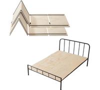 VEVOR Bunkie Board pleine grandeur lattes de lit pliables avec raccord, surmatelas en bois, soutien sous les planches de matelas, prêt à l'emploi, 8 pièces, lattes en bois naturel