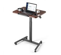 VEVOR Bureau Assis-Debout Réglable en Hauteur 650x480 mm Plateau Inclinable, Bureau Mobile pour Ordinateur Portable, Télétravail et Maison, avec 4 Roulettes Pivotantes à 360°, Capacité de Charge 15 kg