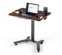 VEVOR Bureau Assis-Debout Réglable en Hauteur 715x525 mm Plateau Inclinable, Bureau Mobile pour Ordinateur Portable, Télétravail et Maison, roulettes Pivotantes, Réglage par Pédale, Charge Max. 15 kg