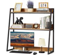 VEVOR Bureau Bibliothèque95 x 32 x 90 cm Étagère d'exposition , étagère avec pieds antidérapants, bureau noir