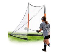 VEVOR But de Crosse Portable 1,8x2,1x1,8 m Cage de Lacrosse avec Filet et Sac de Transport Pratique Configuration Facile Matériels d’Entraînement dans l’Arrière-Cour Jardin Parc Extérieur pour Jeunes