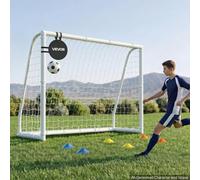 VEVOR But de Football 2,44x1,82 m Cage de Foot en PVC avec Filet en PE