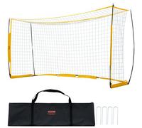 VEVOR But de football portable pour enfant 1828x3657 mm sac de transport jaune