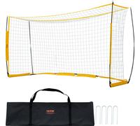 VEVOR But de football portable pour enfant 1828x3657 mm sac de transport jaune