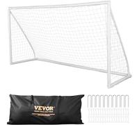 VEVOR But de Football pour Enfants Cage de Foot en PVC Résistant Portable de 371x183 cm avec Sac de Transport Pratique et Filet pour Entraînement Extérieur dans l’Arrière-Cour Jardin Parc Extérieur