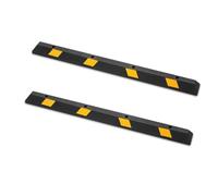 VEVOR Butée de stationnement pour Garage, Lot de 2, butée de Roue Robuste, 184 cm, butoir de stationnement en Caoutchouc avec Bandes réfléchissantes, pour Voitures, camions, pneus, Roues, Pare-Chocs
