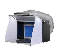VEVOR Cabine de Peinture Aérographe 405x330 x 355 mm Cabine de Pulvérisation Portable 5,2 m³/min Double Ventilateur Cabine d’Aspiration avec Éclairage LED Plateau Tournant pour Modélisme Bricolage