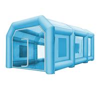 VEVOR Cabine de Peinture Gonflable 10x5x3,5 m, Tente Pulvérisation Gonflable pour Voiture, avec 2 Souffleurs et Système de Filtration, Portable, Station de Travail de Peinture Automobile, Garage