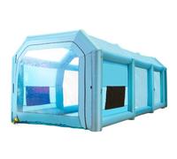 VEVOR Cabine de peinture gonflable 12x5x4 m, tente peinture gonflable automobile en tissu oxford 210 D, avec 2 souffleurs puissants et système de filtre à air, station de travail pour garage, atelier