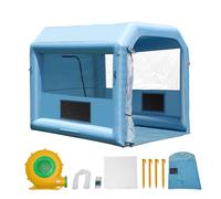 VEVOR Cabine de Peinture Gonflable 3x2,5x2,5 m, Tente Peinture Gonflable Automobile avec Souffleur Puissant de 550 W et Système de Filtration, Station de Travail pour Pose de Peinture Atelier Garage