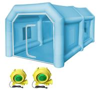 VEVOR Cabine de Peinture Gonflable 4x2,5x2,2 m, Tente Peinture Gonflable Automobile en Tissu Oxford 210D, avec 2 Souffleurs Puissants, Station de Travail pour Pose de Peinture, Garage, Atelier