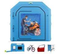 VEVOR Cabine de Peinture Gonflable 4x2,5x2,5 m avec Souffleur de 750 W Bleu, Tente de Pulvérisation Portable avec Grand Filtre en Coton, Idéale pour Vélos, Motos et Petits Meubles