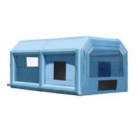 VEVOR Cabine de Peinture Gonflable 6,4x4,1x3 m, Tente Peinture Gonflable Automobile avec Souffleur Puissant de 1100 W et Système de Filtration, Station de Travail pour Pose de Peinture Atelier Garage