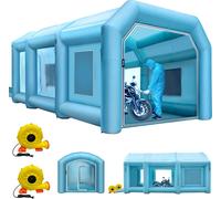 VEVOR Cabine de peinture gonflable 9 x 6 x 4 m Cabine de peinture par pulvérisation, Soufflerie puissante Cabine de peinture gonflable avec système de filtration d'air, Cabine de peinture automobile p