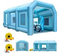 VEVOR Cabine de Peinture Gonflable 9x6x4 m, Tente Pulvérisation Gonflable pour Voiture, avec Système de Filtration avec Souffleur, en Oxford et PVC, Station de Travail de Peinture Automobile, Garage