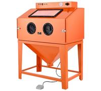 VEVOR Cabine de Sablage 435 L en Acier Capacité de Trémie à Sable 117 L avec 2 Pistolets de Sablage, Système de Collecte de Poussière, pour Finition Surface Pièces Surdimensionnées Élimination Rouille