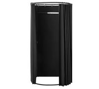 VEVOR Cabine d'Essayage 100x95x200 cm, Vestiaire Portable avec Rideaux Épais en Polyester et Crochet, Espace Privé pour Magasin, Boutique, Centre Commercial, Atelier de Couture, Extérieur, Noir