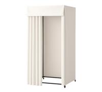 VEVOR Cabine d'Essayage 99x99x204,5 cm, Vestiaire Portable Mobile avec Rideaux Épais et Crochet, Espace d'Intimité pour Magasin, Boutique, Centre Commercial, Atelier de Couture, Extérieur, Beige