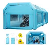 VEVOR Cabine Peinture Gonflable 6x3x2,5 m Tente Tunnel Pulvérisation Garage Tissu Oxford 210D PVC Souffleur Gonflage 680W Souffleur Ventilation 330W Tente pour Mécaniciens Automobile