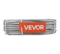 VEVOR Câble Acier Inoxydable 3,2 mm x 30,5 m Cable Inox 304 Kit Fil Tressé Inox Enduit PVC pour Garde-corps Terrasse, Treillis de Jardin, Guirlandes Lumineuses, Résistance à Rupture 2,94 kN, 7x7 Brins