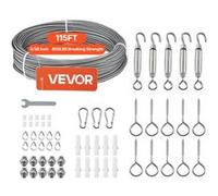 VEVOR Câble acier inoxydable 0,2x3510cm – Résistance à rupture 2 kN, flexible et étanche