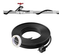 VEVOR Câble Chauffant Tuyaux Autorégulant Antigel 24,4 m 16,4 W/m avec Thermostat Intégré, pour Conquérir l'Hiver du Gel, Protection des Conduites d'Eau Maison, Tuyaux en PVC, en Métal, en Plastique