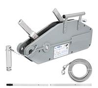 VEVOR Câble de traction jusqu'à 1600 kg - Longueur : 25 m - Câble métallique en acier inoxydable - 12 kg - Treuil forestier - Frein - Tension et levage - Treuil manuel - Diamètre de la corde : 11 mm