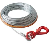 VEVOR Câble d'élingue 9,5 mm x 30,5 m Câble en acier 67,6 kN Résistance à la rupture du câble Câble forestier avec crochet tournant Câble de levage Câble métallique Câble de remorquage Idéal pour les