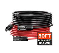 VEVOR Câble d'Extension de Panneau Solaire 15,24 m 6mm²/10 AWG avec Connecteurs 2PCS