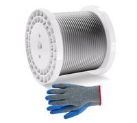 VEVOR Câble en Acier au Carbone Diamètre 6,35 mm 76,2 m 7x19 pour Garde-corps