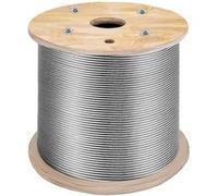 VEVOR Câble en acier inoxydable T316 1x19 pour remorquage Capacité 600 kg 3,2 cm × 150 m