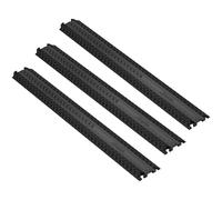 VEVOR Passe-câble sol Lot de 3 – Rampe protection câble 100×13×2 cm, 907 kg, canal 4×1,3 cm