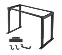 VEVOR Cadre Bureau Assis Debout Électrique à 4 Pieds, Pied Bureau Assis Debout Double Moteur, Réglable en Hauteur 70-117 cm, Charge Max. 80 kg pour Poste de Travail et Maison, avec 4 Mémoires, Noir