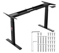 VEVOR Cadre De Bureau Debout Double Moteur Hauteur Réglable 70-117cm Longueur 110-178cm Noir