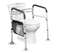 VEVOR Cadre Toilette Sécurisé Barre d'Appui WC Pliable pour Personnes Âgées