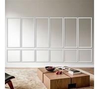 VEVOR Kit Moulure Murale Prédécoupée 6 Lots Cadres Moulure Murale Large 61x137 cm 61x61 cm pour Décor Intérieure Mur d'Accent Salon Chambre, Prêt à Poser, Polystyrène Léger à Peindre, Étanche, Blanc