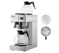 VEVOR Cafetière Filtre Commerciale Capacité 12 Tasses avec 2 Carafes en Verre