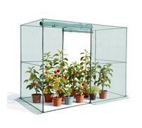 VEVOR Cage à Culture Jardin 2,4x1,2x1,8 m Cage à Plantes avec Porte Zippée pour Tomates, Filet Anti Oiseaux Résistante au Vent Filet de Protection de Plantes Couverture de Potager Surélevé Extérieur