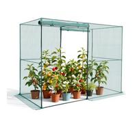 VEVOR Cage à Culture Jardin 2,4x1,2x1,8 m Cage à Plantes avec Porte Zippée pour Tomates, Filet Anti Oiseaux Résistante au Vent Filet de Protection de Plantes Couverture de Potager Surélevé Extérieur