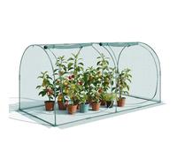 VEVOR Cage à Culture Jardin 2,5x1,2x1,2 m Cage à Plantes avec Porte Zippée pour Tomates, Filet Anti Oiseaux Résistante au Vent Filet de Protection de Plantes Couverture de Potager Surélevé Extérieur
