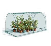 VEVOR Cage à Culture Jardin 2,5x1,2x1,2 m Cage à Plantes avec Porte Zippée pour Tomates, Filet Anti Oiseaux Résistante au Vent Filet de Protection de Plantes Couverture de Potager Surélevé Extérieur