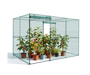 VEVOR Cage à Culture Jardin 2,9x1,94x1,94 m Cage à Plantes avec Porte Zippée pour Tomates, Filet Anti Oiseaux Résistant au Vent Filet de Protection de Plantes Couverture de Potager Surélevé Extérieur