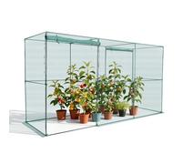 VEVOR Cage à Culture Jardin 3,56x1,2x1,94 m Cage à Plantes avec Porte Zippée pour Tomates, Filet Anti Oiseaux Résistante au Vent Filet de Protection de Plantes Couverture de Potager Surélevé Extérieur