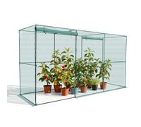 VEVOR Cage à Culture Jardin 3,56x1,2x1,94 m Cage à Plantes avec Porte Zippée pour Tomates, Filet Anti Oiseaux Résistante au Vent Filet de Protection de Plantes Couverture de Potager Surélevé Extérieur