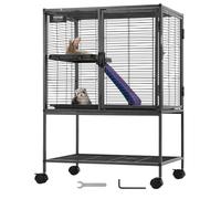 VEVOR Cage à Furet en métal roulante 865 mm, Grande Cage pour Petits Animaux à 2 Niveaux avec Rampe et Plateau, pour Rats de Compagnie, Hamster, Cochon d'Inde, Chinchilla, écureuil, hérisson, Lapin