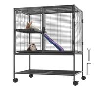 VEVOR Cage à furet roulante 2 niveaux métal pour petits animaux 920mm avec rampe