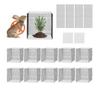 VEVOR Cage à Plantes Contre Animaux, Lot de 10, Grillage de Protection pour Plantes Fleurs légumes, 30,5x30,5 cm, 40 Mailles métalliques, Protecteur pour empêcher Lapins, Poules, écureuils d'entrer