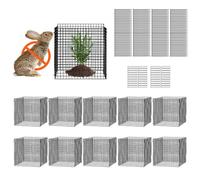 VEVOR Cage à Plantes Contre Animaux, Lot de 10, Grillage de Protection pour Plantes Fleurs légumes, 30,5x30,5 cm, 40 Mailles métalliques, Protecteur pour empêcher Lapins, Poules, écureuils d'entrer