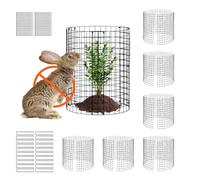 VEVOR Cage à Plantes Contre Animaux, Lot de 6, Grillage de Protection pour Plantes Fleurs légumes, 32x35,5 cm, 18 Mailles métalliques, Protecteur pour empêcher Les Lapins, Poules, écureuils d'entrer
